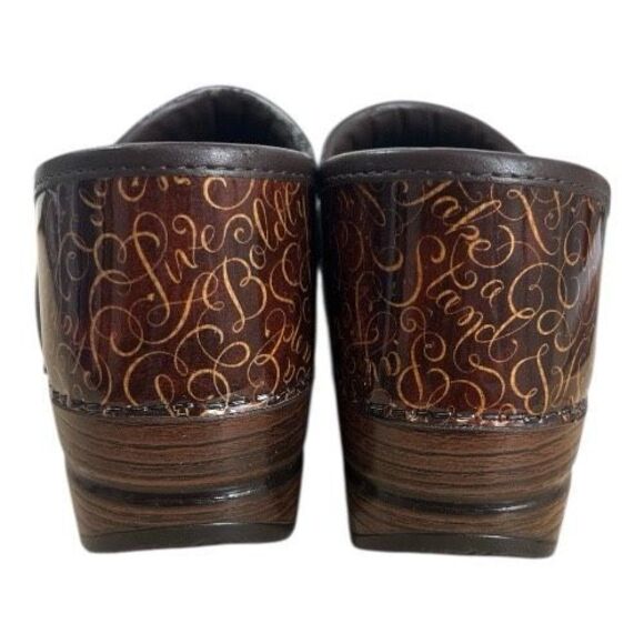 Dansko 20th Anniversary Limited Edition Brown Leather Clogs Size 38 (7.5-8) - Picture 4 of 13